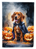 Vizsla Puppy Halloween House Flag 28x40 Porch Sleeve Pole Decorative Outside Yard Banner Artwork Wall Hanging, Polyester
