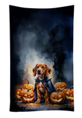 Vizsla Puppy Halloween Kitchen Towel Velour Plush Front and Cotton Loop Back Machine Washable