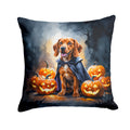 Vizsla Puppy Halloween Decorative Throw Pillow 14x14 Indoor Outdoor Accent Cushion, Fabric Cover with Insert for Sofa, Bed, Porch & Living Room