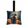 Weimaraner Puppy Halloween Hanging Square Fabric Ornament 3.5 × 3.5 Decorative Door-Knob & Tree Hanger, Soft Fabric