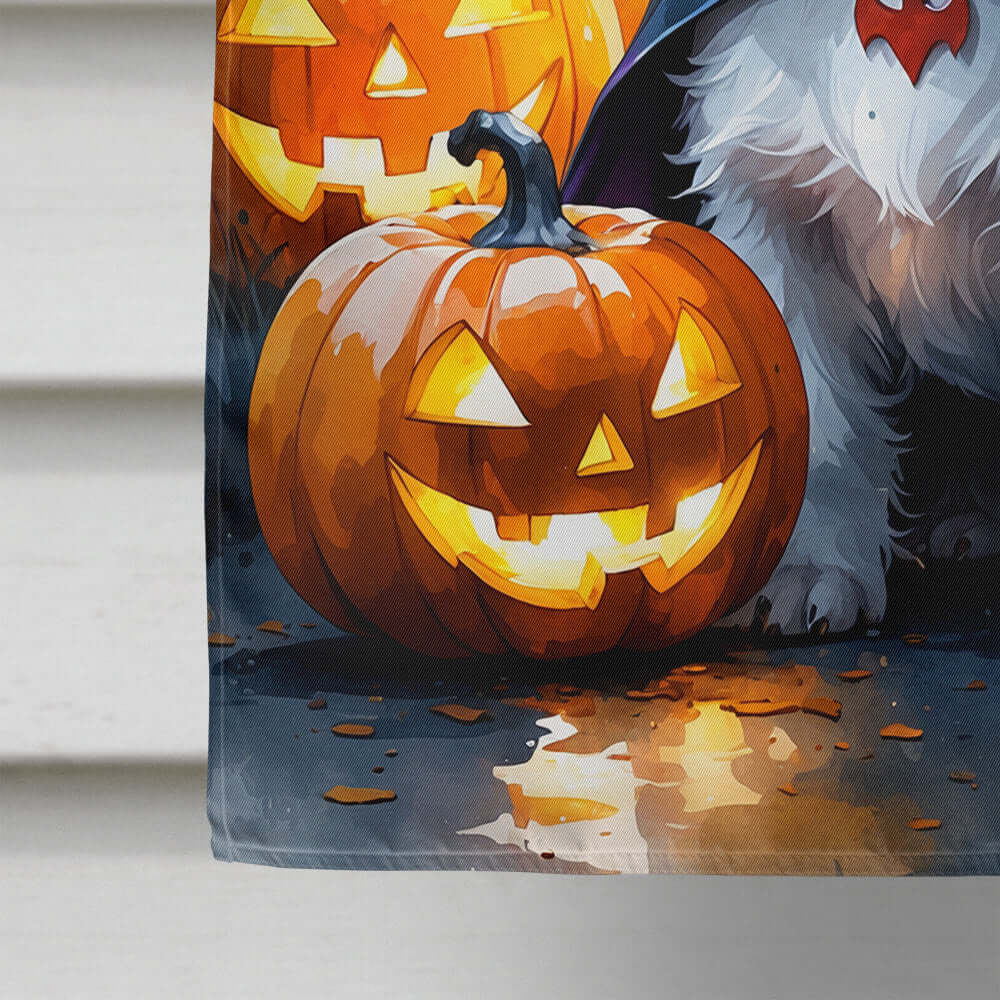 Westie Spaniel Puppy Halloween House Flag 28x40 Porch Sleeve Pole Decorative Outside Yard Banner Artwork Wall Hanging, Polyester