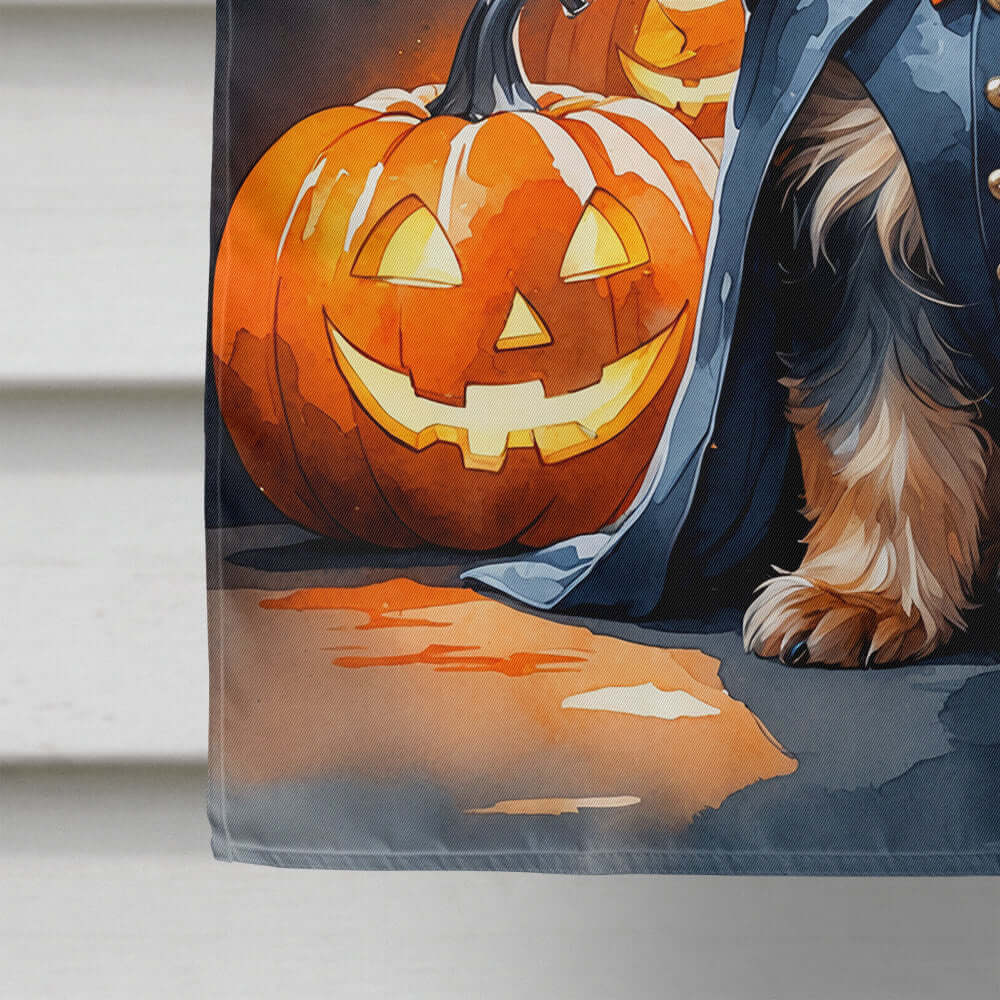 Yorkshire Terrier Yorkie Puppy Halloween House Flag 28x40 Porch Sleeve Pole Decorative Outside Yard Banner Artwork Wall Hanging, Polyester