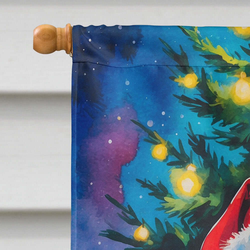 Airedale Terrier Christmas House Flag 28x40 Porch Sleeve Pole Decorative Outside Yard Banner Artwork Wall Hanging, Polyester