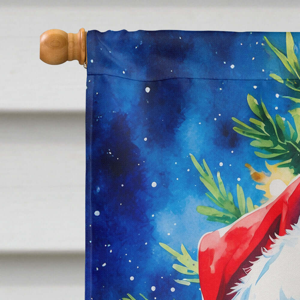 Cavalier Spaniel Christmas House Flag 28x40 Porch Sleeve Pole Decorative Outside Yard Banner Artwork Wall Hanging, Polyester