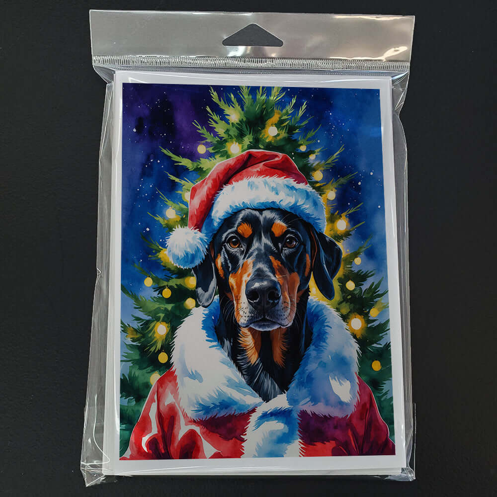 Doberman Pinscher Christmas Greeting Cards Pack of 8 Blank Cards with Envelopes Whimsical A7 Size 5x7