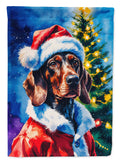 German Wirehaired Pointer Christmas House Flag 28x40 Porch Sleeve Pole Decorative Outside Yard Banner Artwork Wall Hanging, Polyester