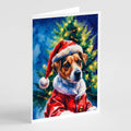 Jack Russell Terrier Christmas Greeting Cards Pack of 8 Blank Cards with Envelopes Whimsical A7 Size 5x7