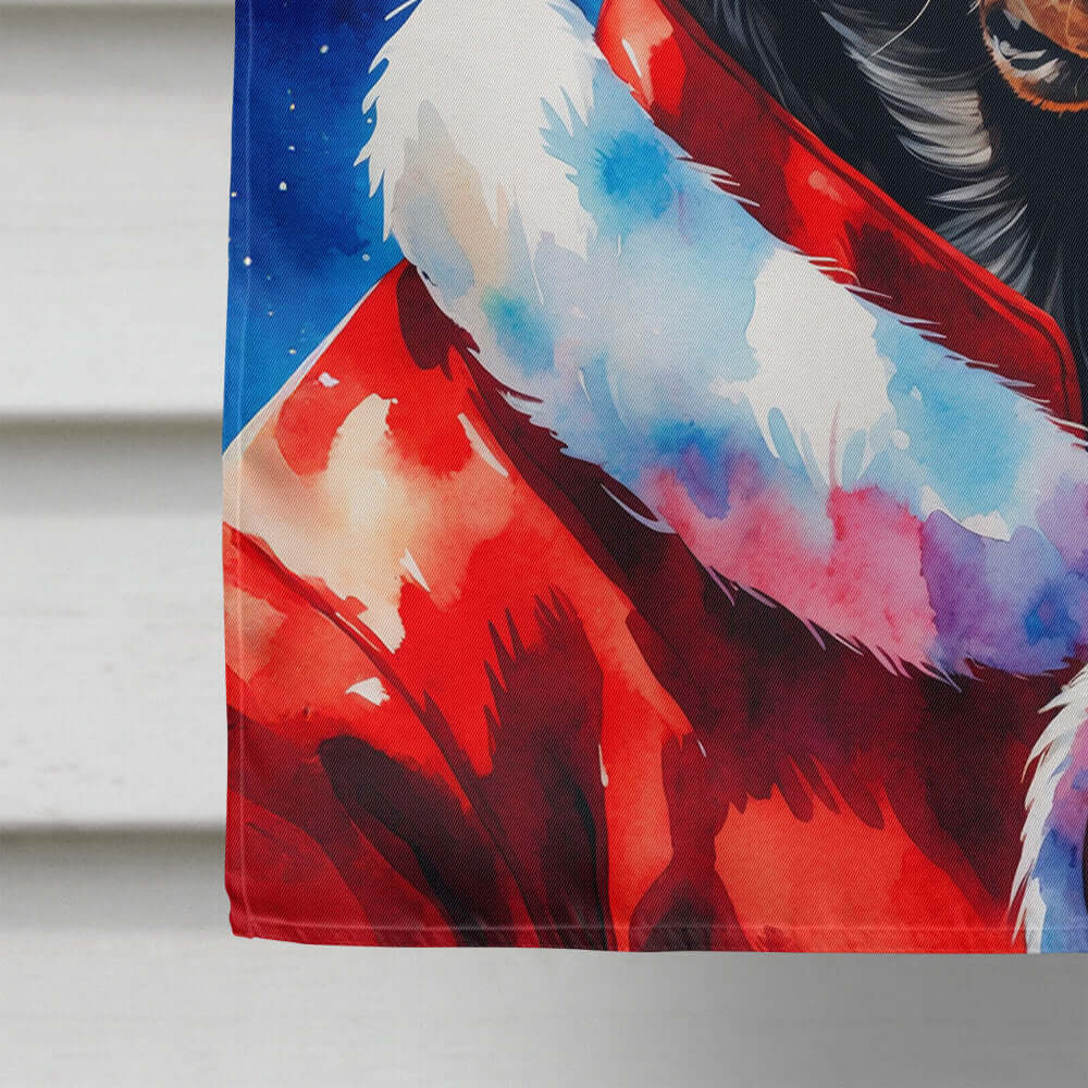 Chocolate Labrador Retriever Christmas House Flag 28x40 Porch Sleeve Pole Decorative Outside Yard Banner Artwork Wall Hanging, Polyester