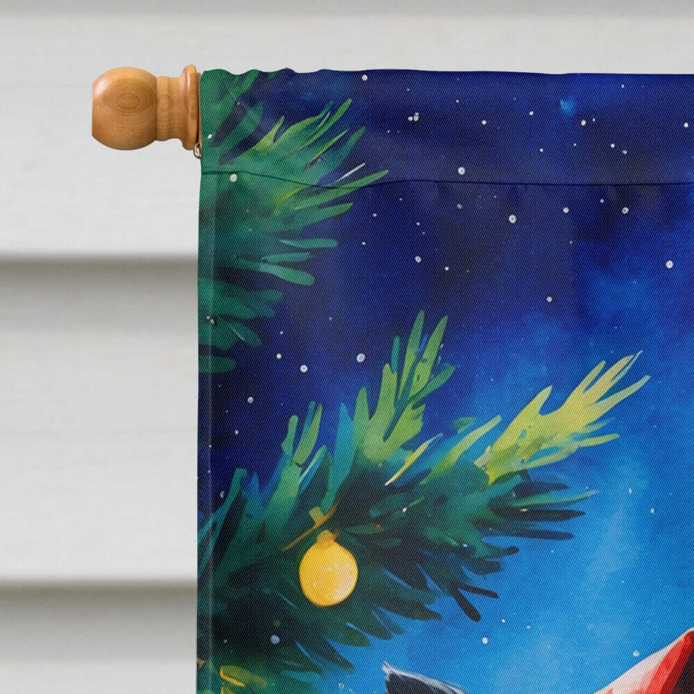 Scottish Terrier Christmas House Flag 28x40 Porch Sleeve Pole Decorative Outside Yard Banner Artwork Wall Hanging, Polyester