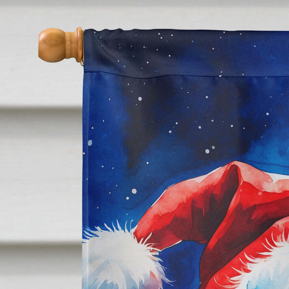 Sheltie Christmas House Flag 28x40 Porch Sleeve Pole Decorative Outside Yard Banner Artwork Wall Hanging, Polyester