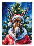 Donkey Christmas House Flag 28x40 Porch Sleeve Pole Decorative Outside Yard Banner Artwork Wall Hanging, Polyester