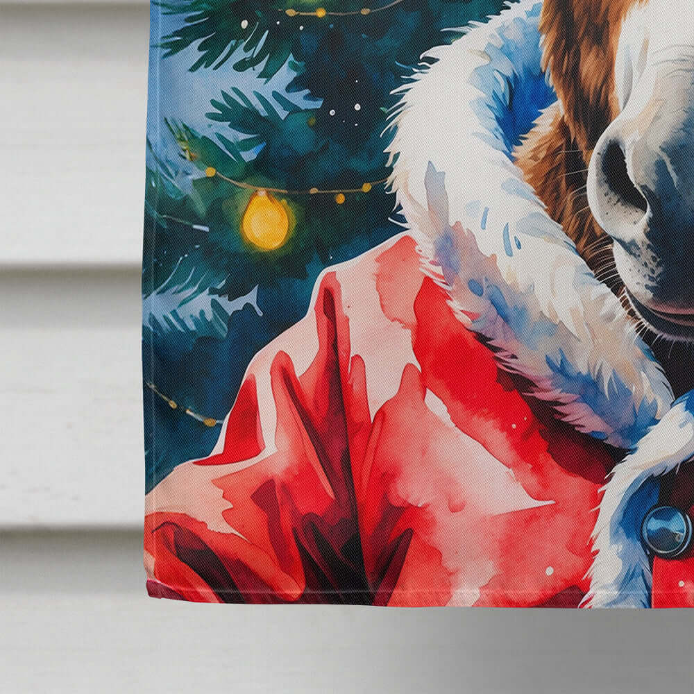 Donkey Christmas House Flag 28x40 Porch Sleeve Pole Decorative Outside Yard Banner Artwork Wall Hanging, Polyester