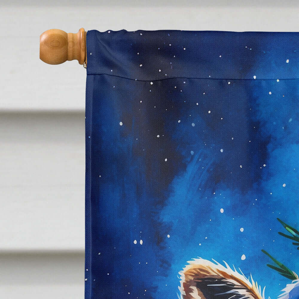 Camel Christmas House Flag 28x40 Porch Sleeve Pole Decorative Outside Yard Banner Artwork Wall Hanging, Polyester