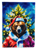 Bear Christmas House Flag 28x40 Porch Sleeve Pole Decorative Outside Yard Banner Artwork Wall Hanging, Polyester