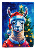 Llama Christmas House Flag 28x40 Porch Sleeve Pole Decorative Outside Yard Banner Artwork Wall Hanging, Polyester