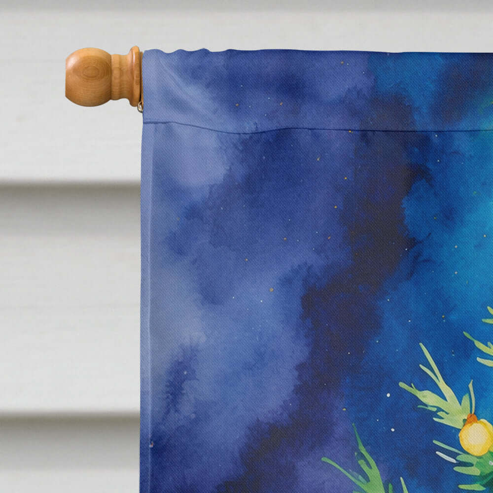 Otter Christmas House Flag 28x40 Porch Sleeve Pole Decorative Outside Yard Banner Artwork Wall Hanging, Polyester