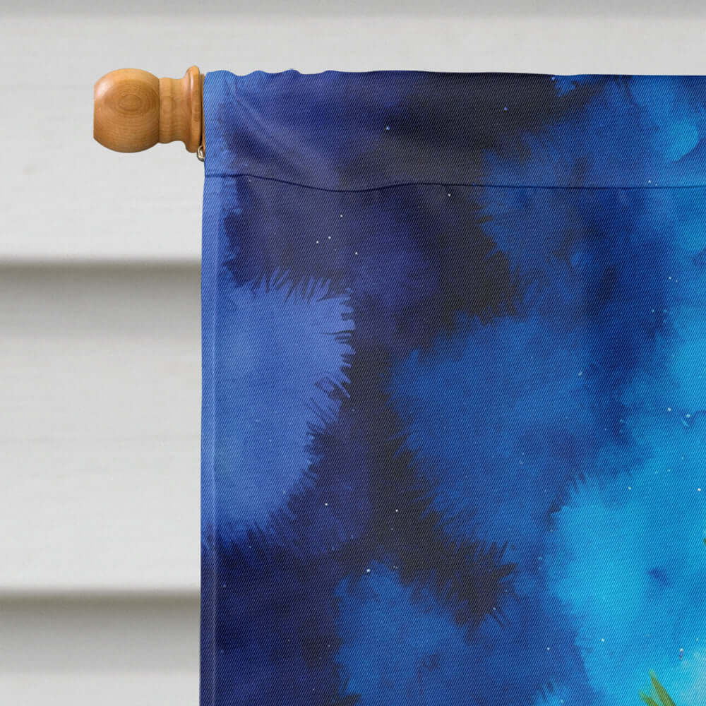 Polar Bear Christmas House Flag 28x40 Porch Sleeve Pole Decorative Outside Yard Banner Artwork Wall Hanging, Polyester