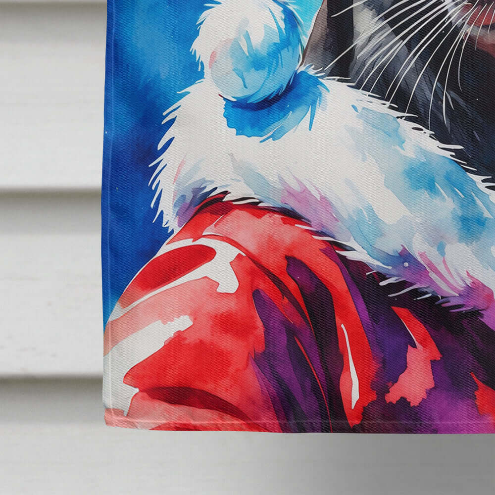 Seal Christmas House Flag 28x40 Porch Sleeve Pole Decorative Outside Yard Banner Artwork Wall Hanging, Polyester