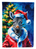 Zebra Christmas House Flag 28x40 Porch Sleeve Pole Decorative Outside Yard Banner Artwork Wall Hanging, Polyester