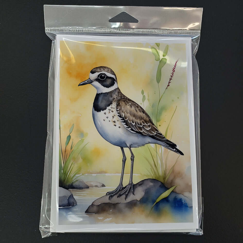 American Golden-Plover Bird Greeting Cards Pack of 8 Blank Cards with Envelopes Whimsical A7 Size 5x7