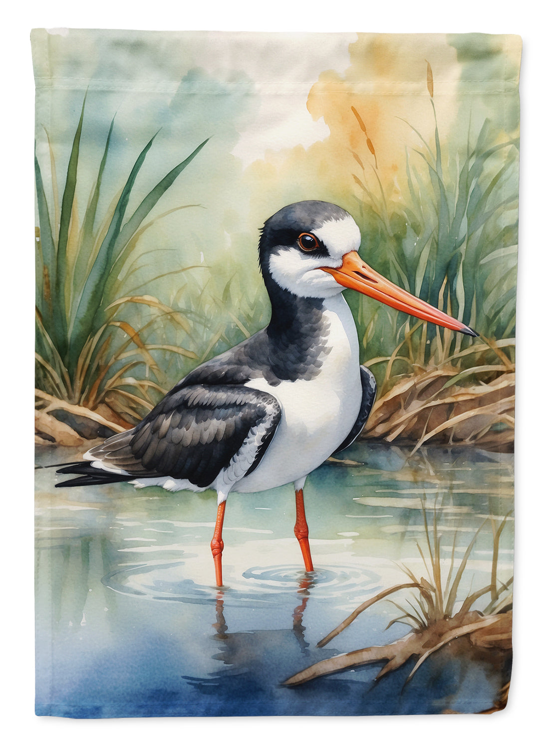 Black Skimmer Bird House Flag 28x40 Porch Sleeve Pole Decorative Outside Yard Banner Artwork Wall Hanging, Polyester
