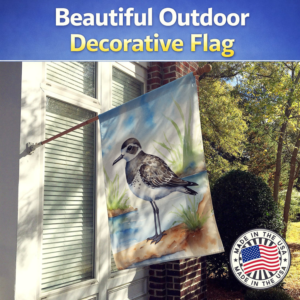 Black-bellied Plover Bird House Flag 28x40 Porch Sleeve Pole Decorative Outside Yard Banner Artwork Wall Hanging, Polyester