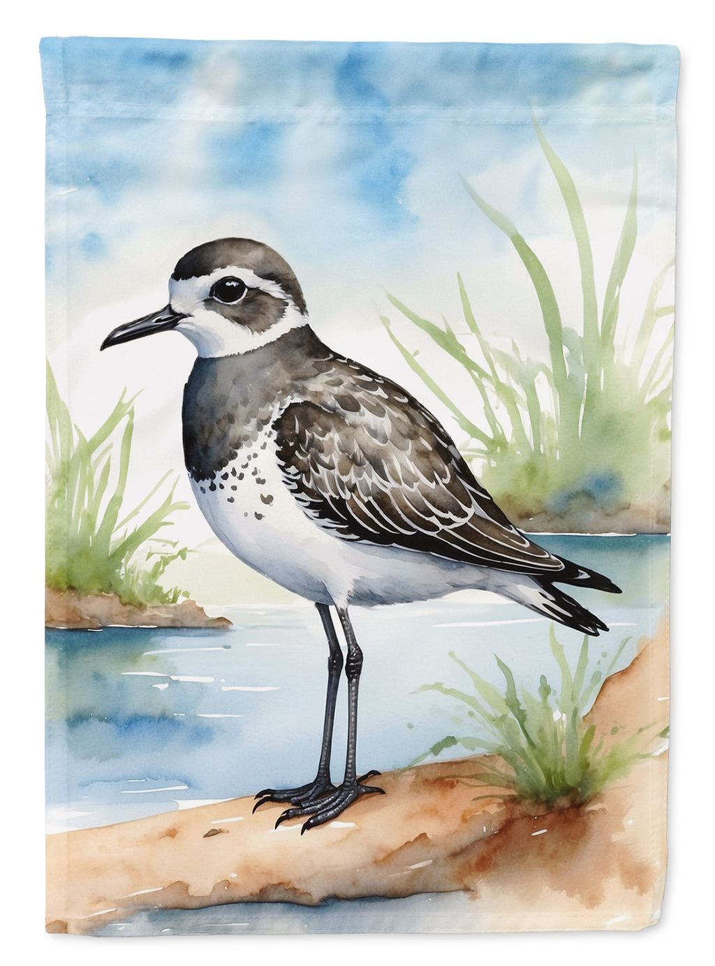 Black-bellied Plover Bird House Flag 28x40 Porch Sleeve Pole Decorative Outside Yard Banner Artwork Wall Hanging, Polyester