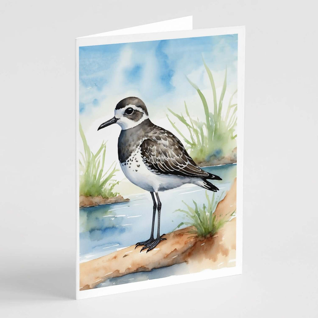 Black-bellied Plover Bird Greeting Cards Pack of 8 Blank Cards with Envelopes Whimsical A7 Size 5x7