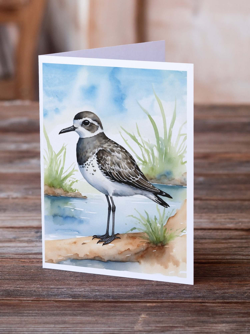 Black-bellied Plover Bird Greeting Cards Pack of 8 Blank Cards with Envelopes Whimsical A7 Size 5x7