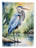 Great Blue Heron Bird House Flag 28x40 Porch Sleeve Pole Decorative Outside Yard Banner Artwork Wall Hanging, Polyester