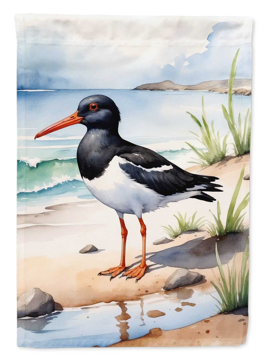 Oystercatcher Bird House Flag 28x40 Porch Sleeve Pole Decorative Outside Yard Banner Artwork Wall Hanging, Polyester