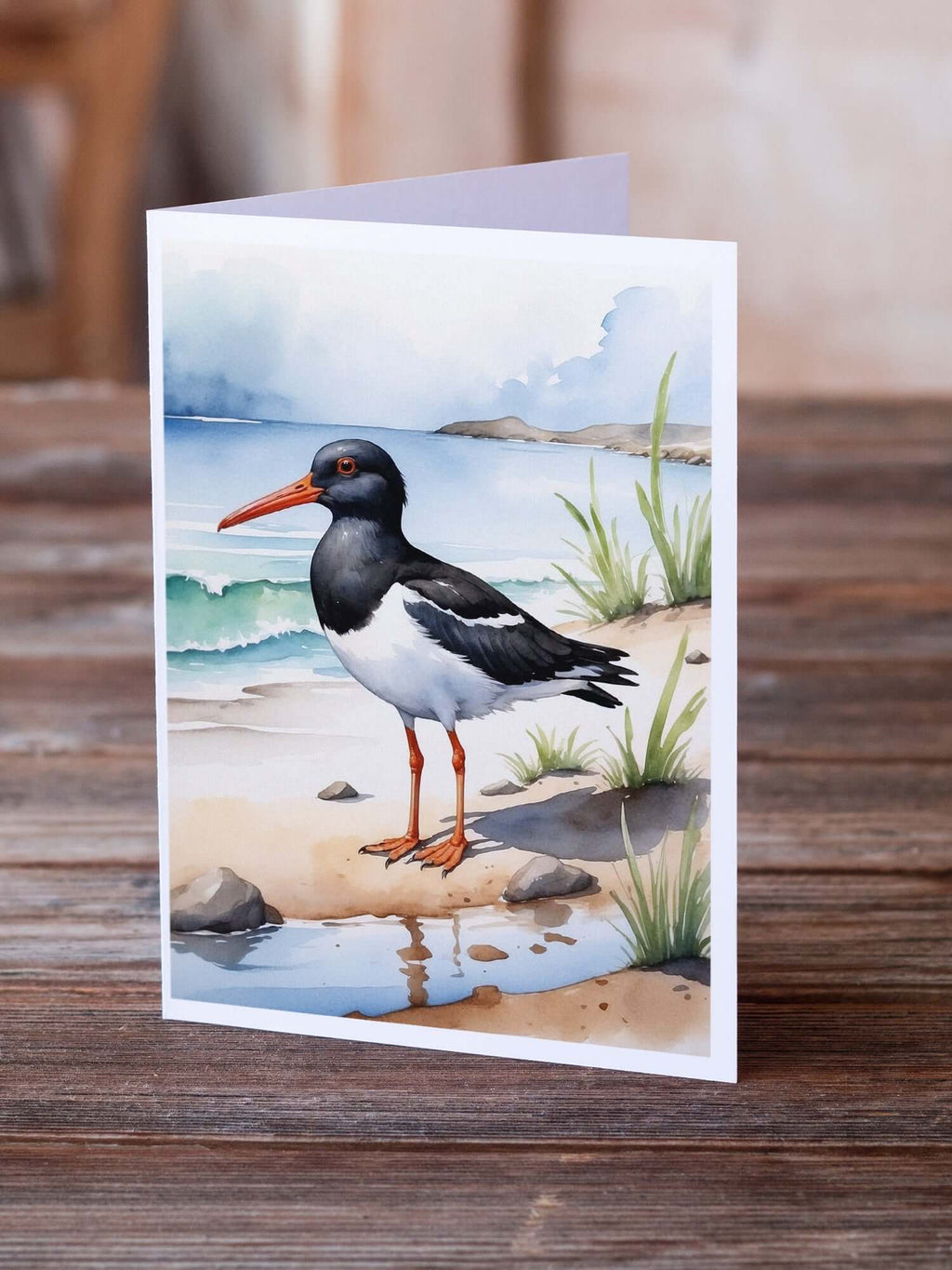 Oystercatcher Bird Greeting Cards Pack of 8 Blank Cards with Envelopes Whimsical A7 Size 5x7