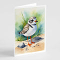 Piping Plover Bird Greeting Cards Pack of 8 Blank Cards with Envelopes Whimsical A7 Size 5x7