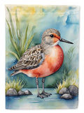 Red Knot Bird House Flag 28x40 Porch Sleeve Pole Decorative Outside Yard Banner Artwork Wall Hanging, Polyester