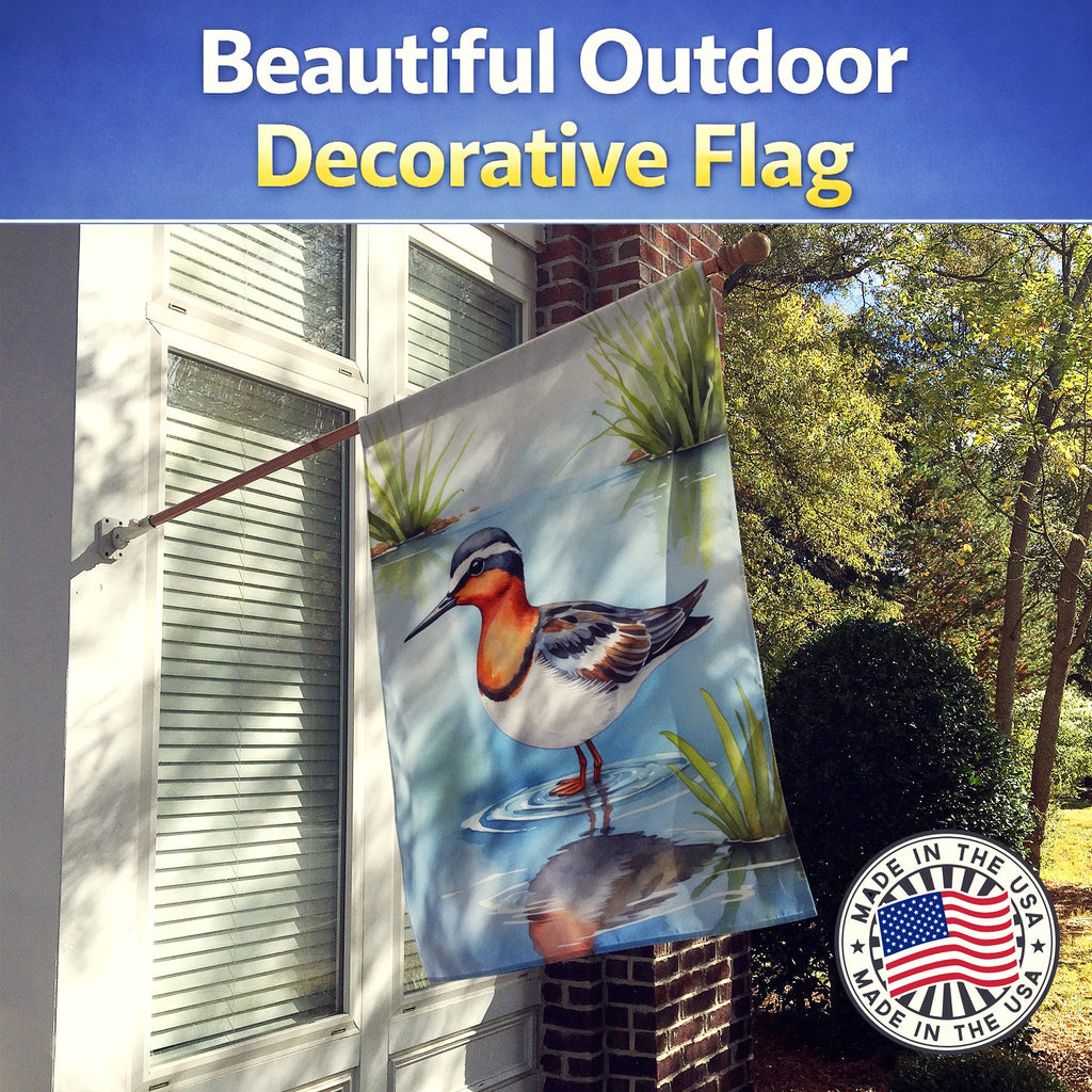 Red-necked Phalarope Bird House Flag 28x40 Porch Sleeve Pole Decorative Outside Yard Banner Artwork Wall Hanging, Polyester