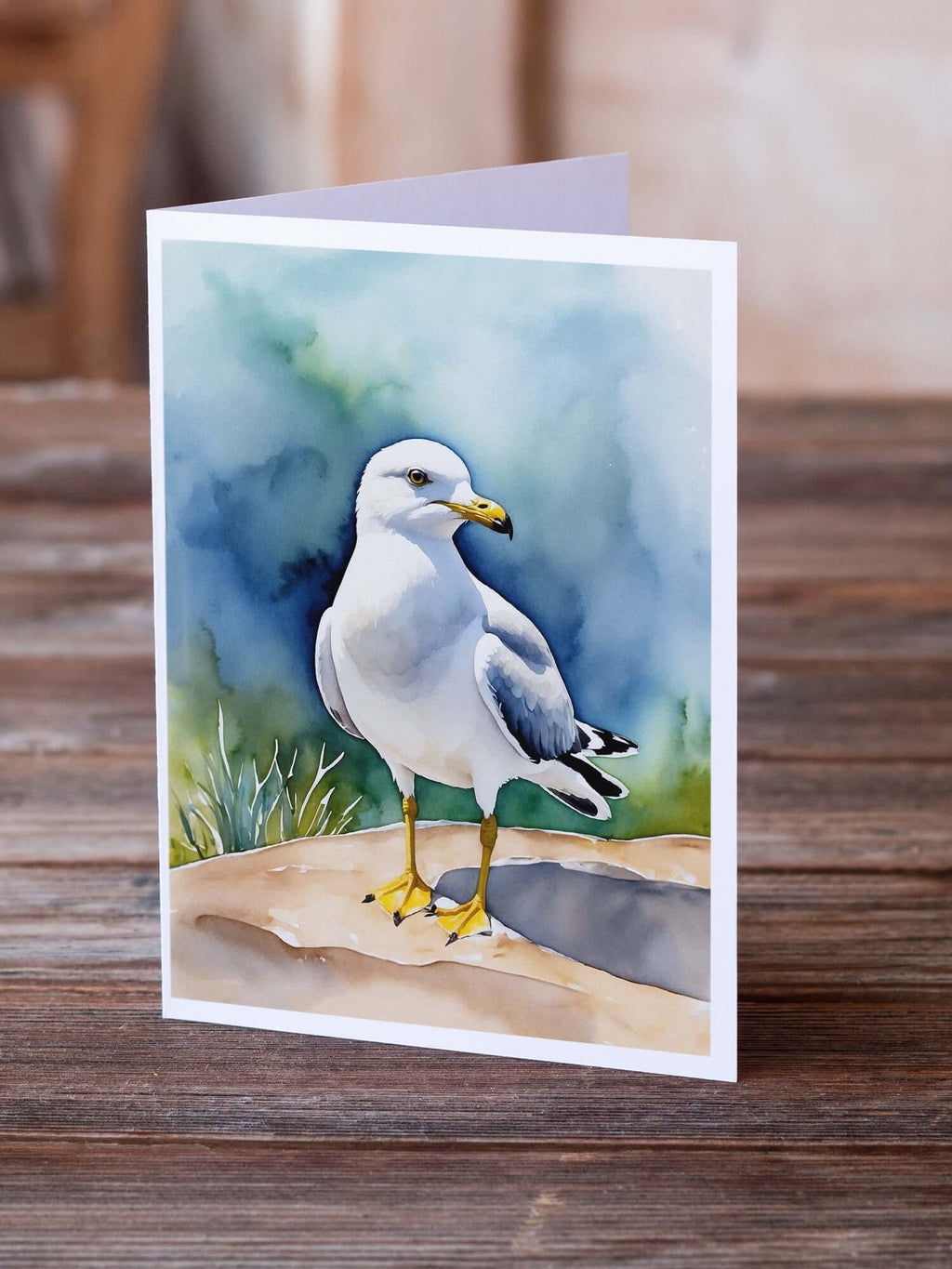 Ring-billed Gul Bird Greeting Cards Pack of 8 Blank Cards with Envelopes Whimsical A7 Size 5x7