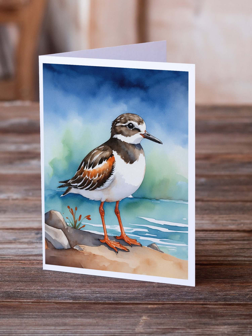 Ruddy Turnstone Bird Greeting Cards Pack of 8 Blank Cards with Envelopes Whimsical A7 Size 5x7