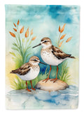 Sandpipers Bird House Flag 28x40 Porch Sleeve Pole Decorative Outside Yard Banner Artwork Wall Hanging, Polyester