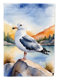 Seagull Bird House Flag 28x40 Porch Sleeve Pole Decorative Outside Yard Banner Artwork Wall Hanging, Polyester