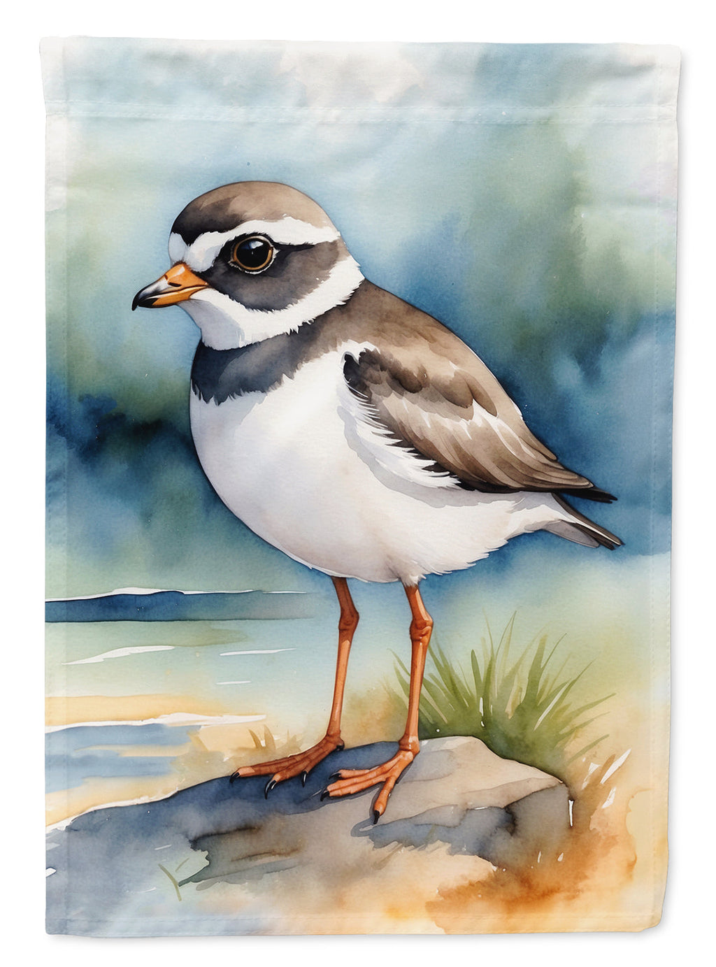 Semipalmated Plover Bird House Flag 28x40 Porch Sleeve Pole Decorative Outside Yard Banner Artwork Wall Hanging, Polyester