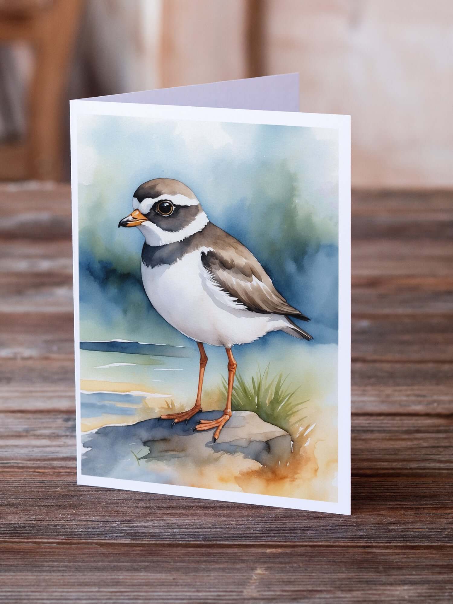 Semipalmated Plover Bird Greeting Cards Pack of 8 Blank Cards with Envelopes Whimsical A7 Size 5x7
