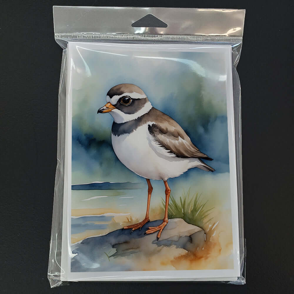 Semipalmated Plover Bird Greeting Cards Pack of 8 Blank Cards with Envelopes Whimsical A7 Size 5x7