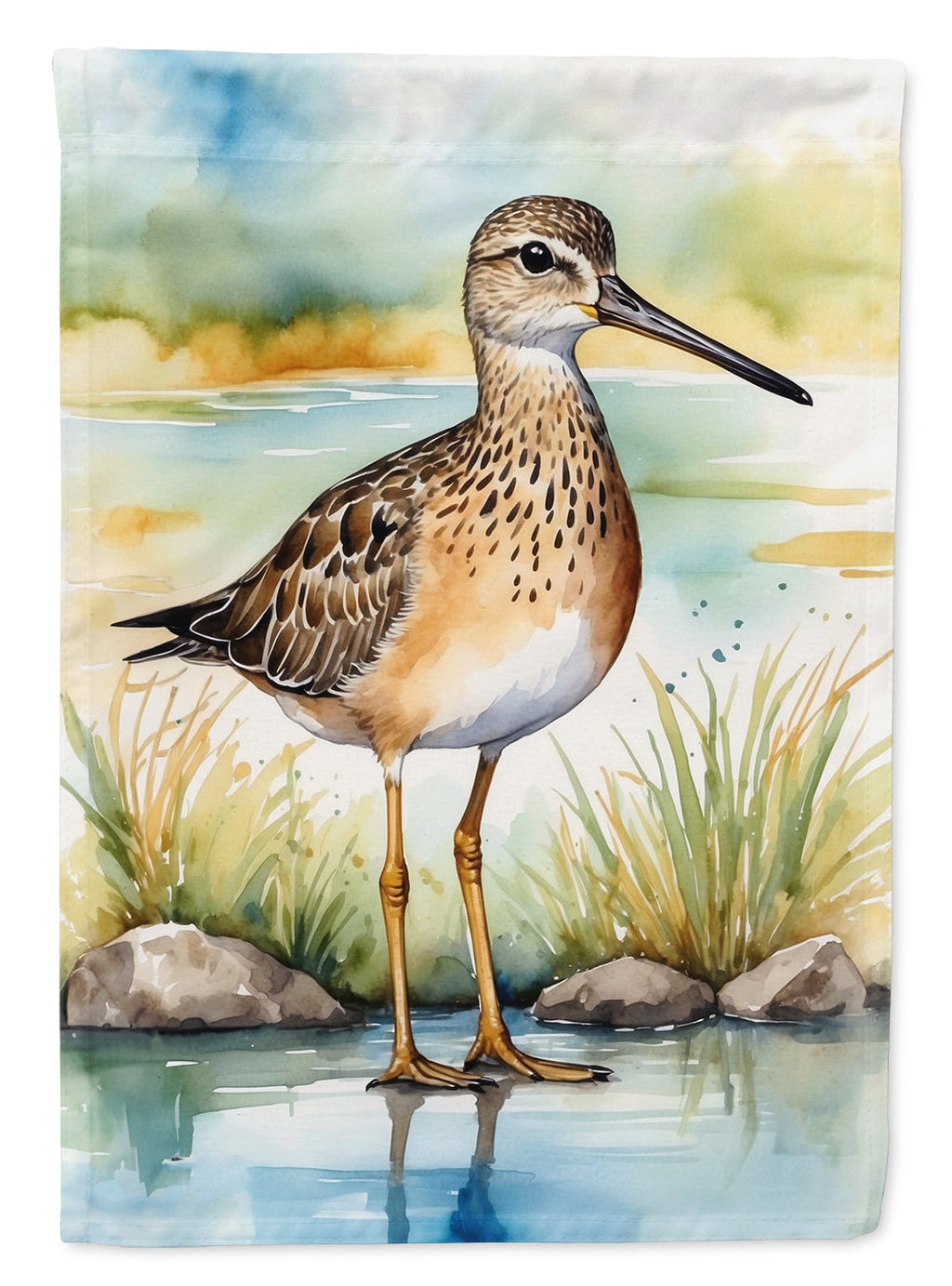 Short-billed Dowitcher Bird House Flag 28x40 Porch Sleeve Pole Decorative Outside Yard Banner Artwork Wall Hanging, Polyester