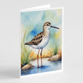 Stilt Sandpiper Bird Greeting Cards Pack of 8 Blank Cards with Envelopes Whimsical A7 Size 5x7