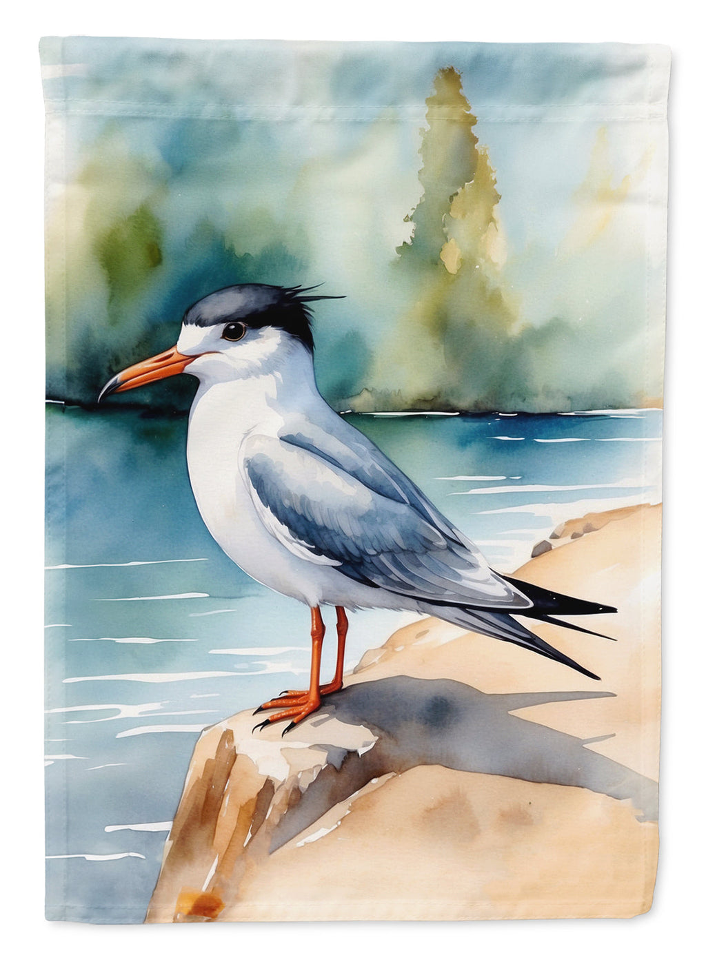 Tern Bird House Flag 28x40 Porch Sleeve Pole Decorative Outside Yard Banner Artwork Wall Hanging, Polyester