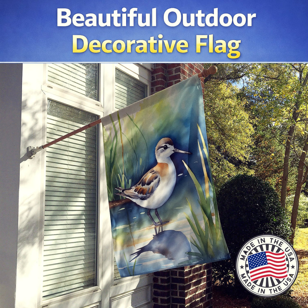 Wilson's Phalarope Bird House Flag 28x40 Porch Sleeve Pole Decorative Outside Yard Banner Artwork Wall Hanging, Polyester