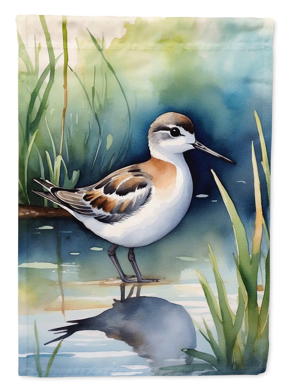 Wilson's Phalarope Bird House Flag 28x40 Porch Sleeve Pole Decorative Outside Yard Banner Artwork Wall Hanging, Polyester