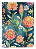 Brunia Flowers House Flag 28x40 Porch Sleeve Pole Decorative Outside Yard Banner Artwork Wall Hanging, Polyester