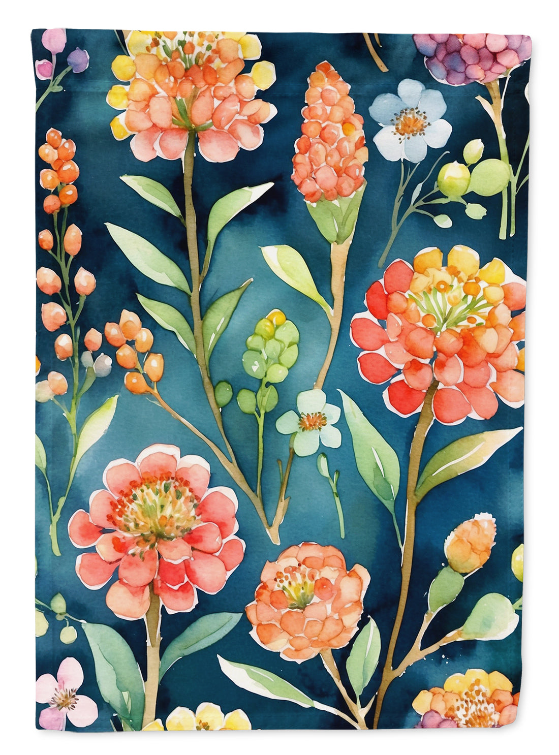 Brunia Flowers House Flag 28x40 Porch Sleeve Pole Decorative Outside Yard Banner Artwork Wall Hanging, Polyester