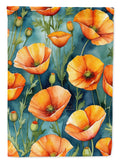 California Poppies House Flag 28x40 Porch Sleeve Pole Decorative Outside Yard Banner Artwork Wall Hanging, Polyester
